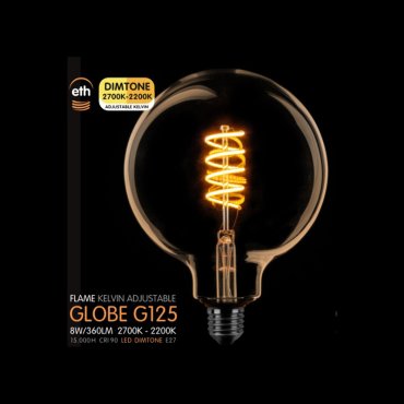 ETH LED-Spiralkugel - Ø 12,5 cm - E27 - Dimtone - 6W - 2700K bis 2200K - gold