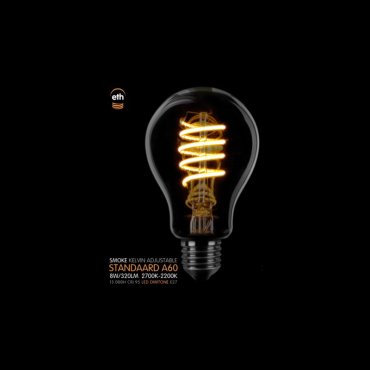 ETH LED-Spirale Standard - E27 - dimtone - 8W - 2700K bis 2200K - geräuchert