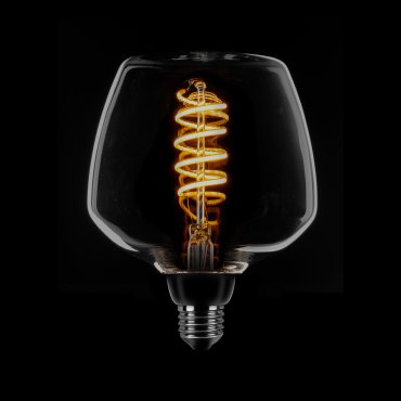 ETH LED Spiral Deco - E27 - dimtone - 8W - 2700K bis 2200K - geräuchert