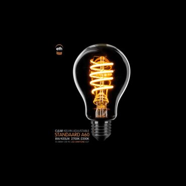 ETH LED-Spirale Standard - E27 - dimtone - 8W - 2700K bis 2200K - transparent
