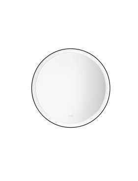 Nova Luce Ural - Spiegel mit Beleuchtung - Ø 80 x 3,5 cm - 29W LED inkl. - IP44 - sand schwarz und weiß