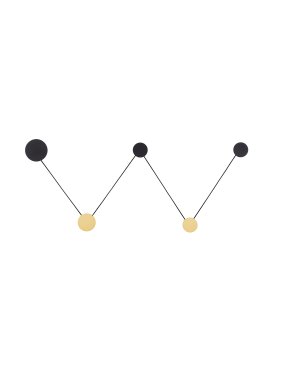 Nova Luce Ark - wandleuchte - 150 x 63 x 9,5 cm - 34W LED inkl. - Sand schwarz und gold