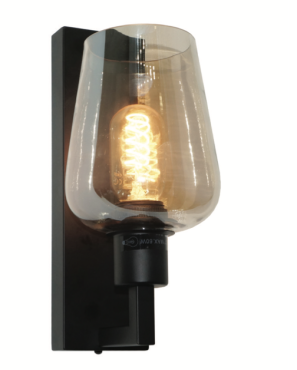 Artdelight Movano - Wandleuchte - 13 x 8,7 x 17,8 cm - schwarz