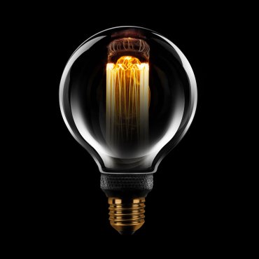 ETH Globe LED Filament - Ø 8 cm - E27 - 3 Stufen dimmbar - 5W - 2000K - geräuchert und transparent