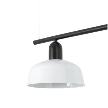 Faro Tatawin S - Pendelleuchte - 100 x 18,4 x 210 cm - schwarz satiniert und weiß glänzend
