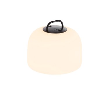 Nordlux Kettle To-Go 22 - wiederaufladbare Tischleuchte für den Außenbereich - 22 x 19,6 cm - 4,8W LED inkl. - IP65 -  weiß und schwarz