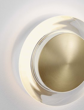 Nova Luce Airida - wandleuchte - Ø 17 x 6 cm - 8W LED inkl. - Messing Gold