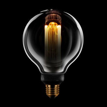 ETH Globe LED Filament - Ø 9,5 cm - E27 - 3 Stufen dimmbar - 5W - 1800K - geräuchert und transparent