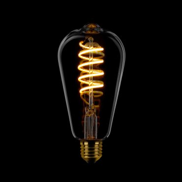 ETH Edison Spiral LED Glühfaden ST64 - E27 - 8W dimmbar - 1800K - geräuchert