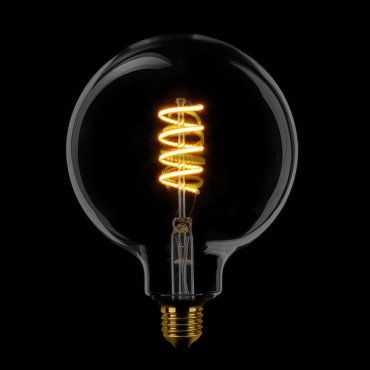 ETH Globe Spiral LED Filament - Ø 12,5 cm - E27 - 3 Stufen dimmbar - 7W - 1800K - geräuchert