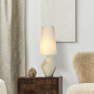 Searchlight Apex - Tischleuchte - Ø 20 x 56 cm - weiß
