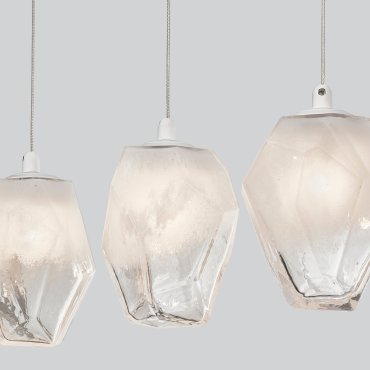 Nova Luce Ice - Hängeleuchte - 84 x 12 x 180 cm - weiß und transparent