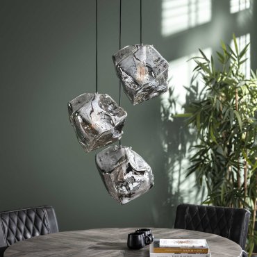 Vico Rock Chrome - Hängeleuchte - Ø 50 x 150 cm - Chromglas