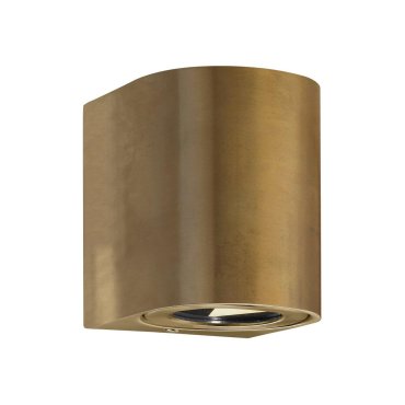 Nordlux Canto 2 - Außenwandleuchte - 8,7 x 10,4 cm - 2 x 6W LED inkl. - IP44 - Messing