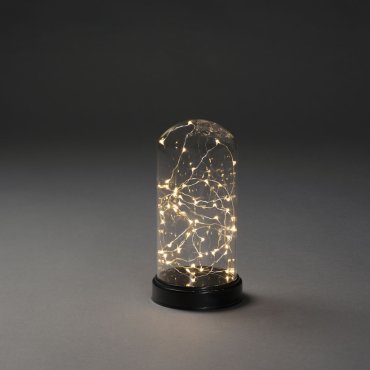 Konstsmide - dekorative Arche aus Glas - Ø 11,5 x 23 cm - schwarz