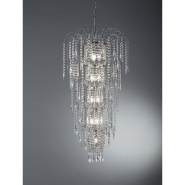 Searchlight Waterfall - Kronleuchter - Ø 58 x 160 cm - Chrom