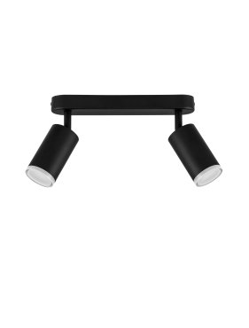 Nova Luce Mao - Aufbaustrahler 2L -  5,5 x 16,5 x 26 cm - IP44 - sand schwarz