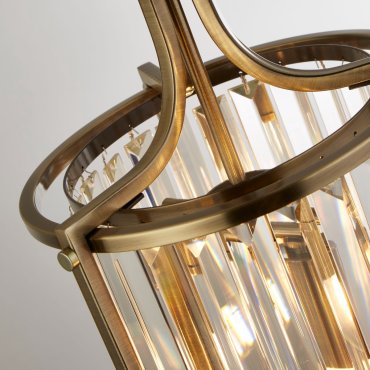 Searchlight Victoria - Pendelleuchte - Ø 26 x 150 cm - gold und transparent