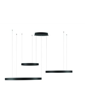 Nova Luce Elowen - Hängelampe - 148 x 250 x 106 cm - 181W dimmbar LED inkl. - Sand schwarz