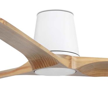 Faro Heywood Tub L Tuya Smart - deckenventilator - Ø 132 cm - matt weiß und pino