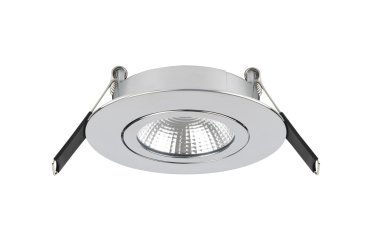 Integral LED Lux Ultra Slim - Einbaustrahler - Ø 83 mm, Ø 65 mm Einbaumaß - inkl. 6,5W dimmbare LED - Chrom