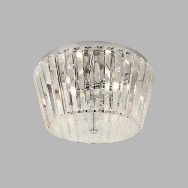 Searchlight Tiara - Deckenleuchte - Ø 40 x 23 cm - Chrom und transparent