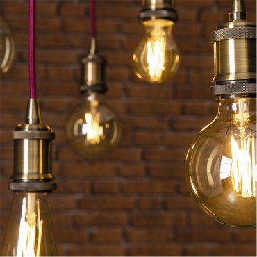 Lutec Smart LED-Lampe - Lutec Connect - Ø 12,5 x 17,5 cm - E27 - 7,5W - Dimmfunktion über App - 2200 bis 5500K - bernsteinfarben