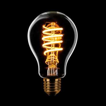 ETH Standard Spiral LED Glühfaden - E27 - 8W dimmbar - 1800K - transparent