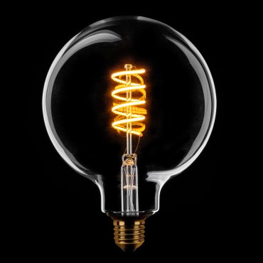 ETH Globe Spiral LED Filament - Ø 12,5 cm - E27 - 8W dimmbar- 1800K - transparent