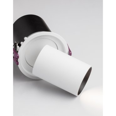 Nova Luce Pin - Aufbaustrahler 1L - Ø 8,4 x 18,6 cm - 12W LED inkl. - IP32 - weiß und schwarz