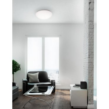 Nova Luce Brest - Deckenleuchte für Badezimmer - Ø 38 x 13 cm - IP44 - weiß