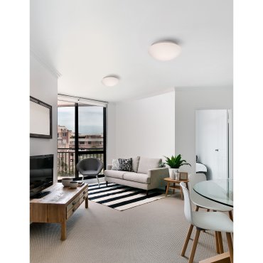 Nova Luce Brest - Badezimmer-Deckenleuchte - Ø 30 x 11 cm - IP44 - weiß
