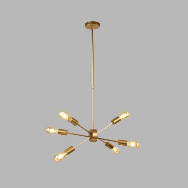 Searchlight Alpha - Pendelleuchte - Ø 25 x 16 cm - matt gold