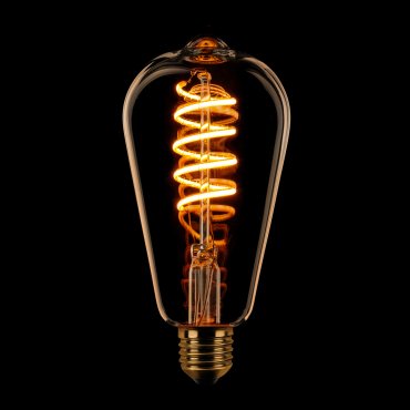 ETH Edison Spiral LED Glühfaden - E27 - 8W dimmbar - 2200K - gold