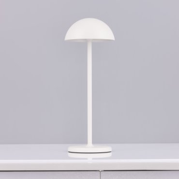 Nova Luce Rose - wiederaufladbare Tischleuchte - Ø 11,5 x 32 cm - 2W dimmbare LED inkl. - IP54 - Sand Weiß