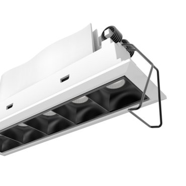 Nova Luce Swan - Einbaustrahler - 150 x 45 mm, 142 x 40 mm Einbaumaß - 5 x 2W LED inkl. - IP32 - weiß und schwarz