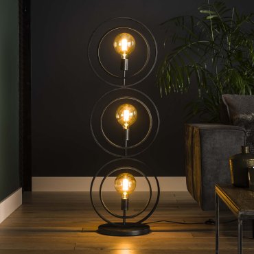 Vico Turn - Stehleuchte - 40 x 30 x 124 cm - Holzkohle
