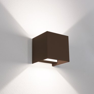 Century Italia Appalque - Außenwandleuchte mit 2 verstellbaren Lichtkegeln - 12 x 12 x 12 cm - 20W LED inkl - verstellbare Lichtfarbe - IP65 - braun