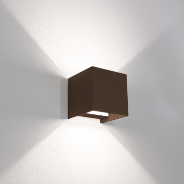 Century Italia Applique - Wandleuchte - 10 x 10 x 10 cm - 10W LED inkl - einstellbare Lichtfarbe - IP65 - braun