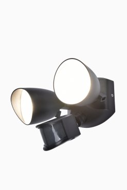 Lutec Shrimp - Außenwandleuchte mit Bewegungsmelder - 17,7 x 27,2 x 16,8 cm - 23,5W LED inkl - IP54 - schwarz