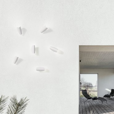 Nova Luce Arabella - Außenwandleuchte - 11 x 18 x 9 cm - 6W LED inkl. - IP54 - Sand Weiß