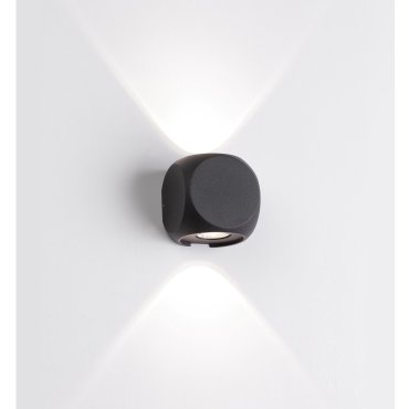Nova Luce Zari - Außenwandleuchte - 5,5 x 6,5 x 6,5 cm - 2 x 2W LED inkl. - IP54 - schwarz