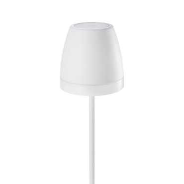 Nova Luce Colt - Batteriebetriebene Tischleuchte für den Außenbereich - Ø 11 x 38 cm - 1W dimmbare LED inkl. - IP44 - sandweiß