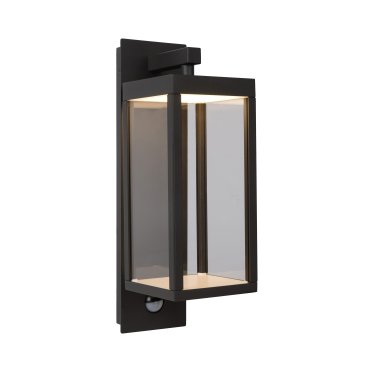 Lucide Clairette - Außenwandleuchte mit Bewegungsmelder - 12 x 38 x 16 cm - 15W LED inkl. - IP54 - anthrazit