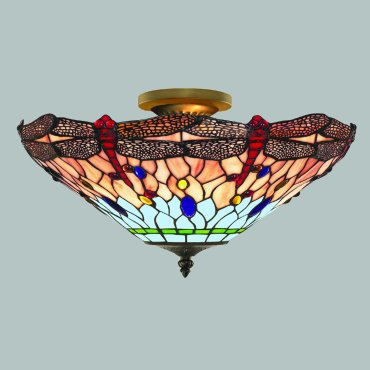 Searchlight Dragonfly - Deckenleuchte - Ø 42 x 27 cm - mehrfarbig
