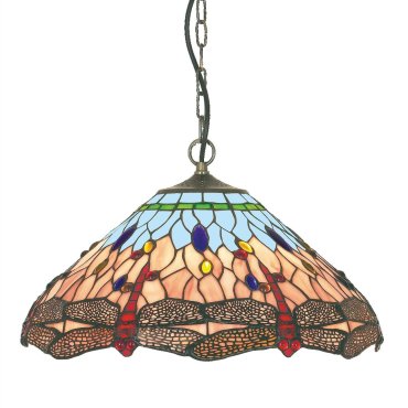 Searchlight Dragonfly - Pendelleuchte - Ø 42 x 112 cm - mehrfarbig