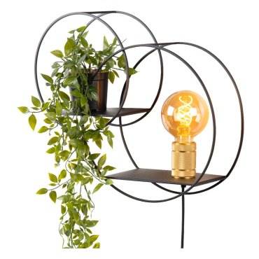 Lucide Circle - Wandleuchte - 43 x 14 x 38 cm - schwarz und gold
