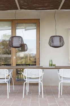 Faro Nara – hängelampe – Ø 46 x 35,4 cm – IP65 – rostbraun