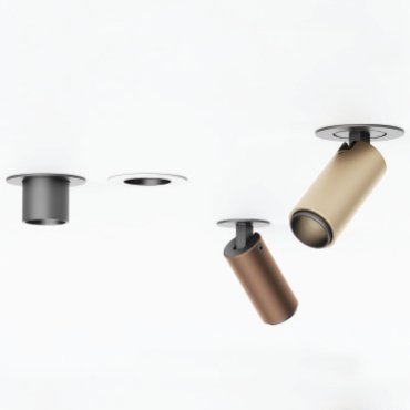 VK Lighting Coko - Aufbauspot mit Einbaurahmen - Ø 3,5 x 7,3 cm - Ø 60 mm Aufbaugröße, Ø50 mm Einbaugröße - 6W LED inkl. - weiß