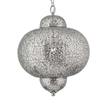 Searchlight Fretwork - Pendelleuchte - Ø 29 x 88 cm - Nickel poliert
